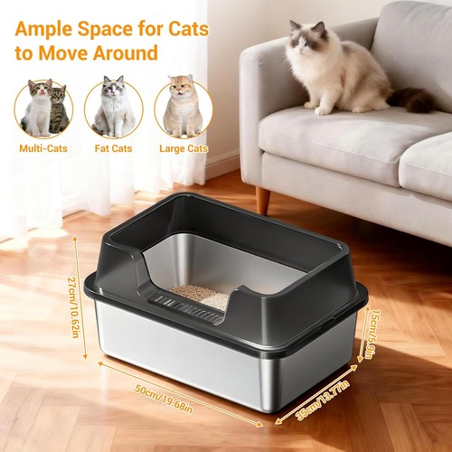 Stainless steel cat litter - steel, box