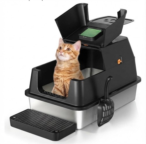 Large stainless steel cat - stainless,