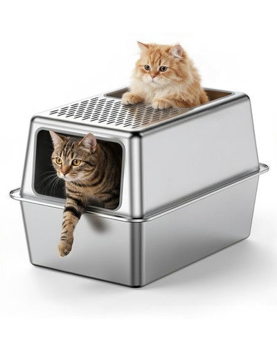 Stainless steel cat litter - steel,