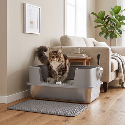 Stainless steel litter - stainless, box