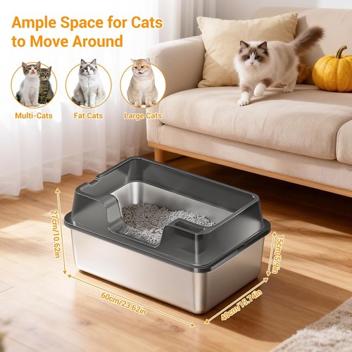 Stainless steel large pet cat - stainless,