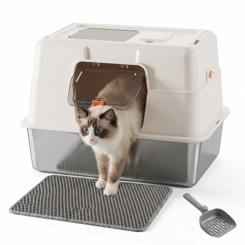 Stainless steel litter box - stainless,
