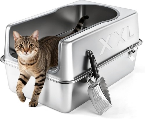 Cat litter box stainless - box, steel