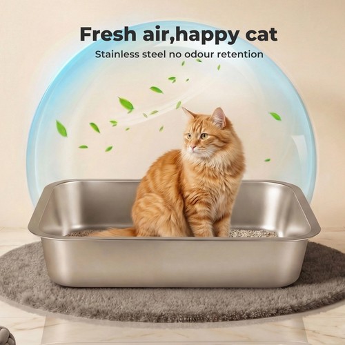 Cat litter box stainless - litter,