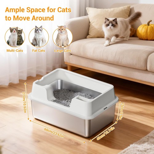 Stainless steel large pet cat - steel,