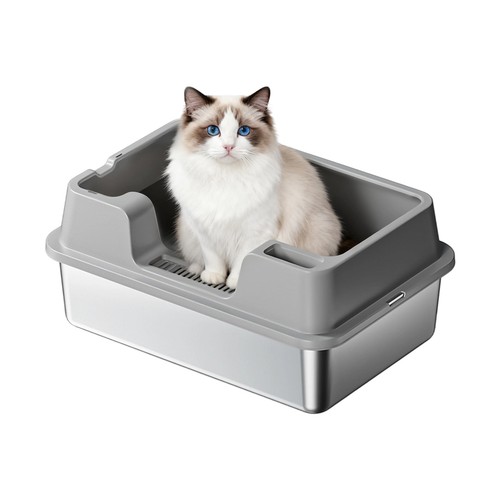 Large stainless steel - steel, cat