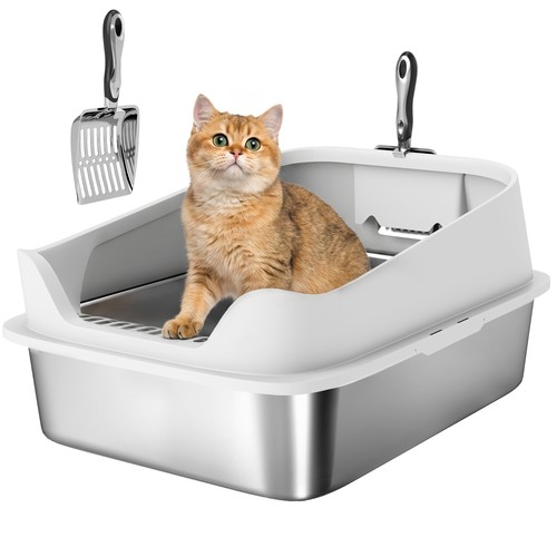 Pawhut stainless steel cat - xl,