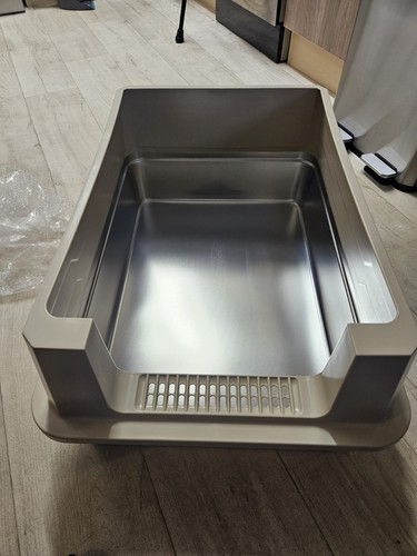 Stainless steel litter tray - litter,