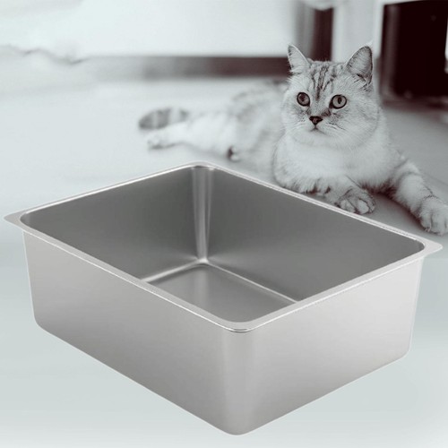 Cat litter box stainless - cat,
