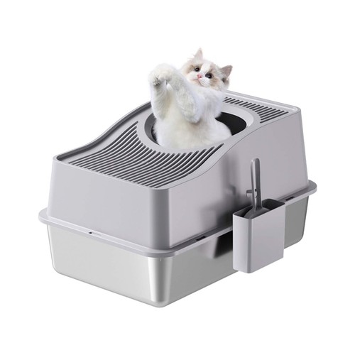 Top entry cat litter - cat, tray
