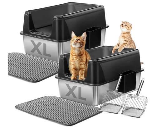 2pack stainless steel cat - steel,