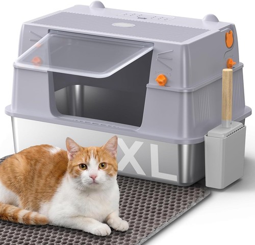 Stainless steel cat - stainless, litter