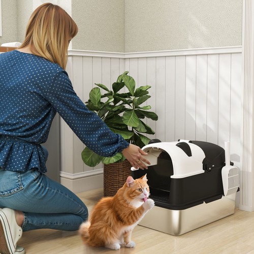 Stainless steel litter box - stainless,