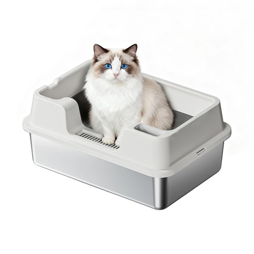Enclosed stainless steel cat - enclosed,