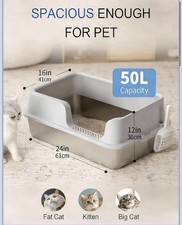 XL Stainless Steel Cat Litter