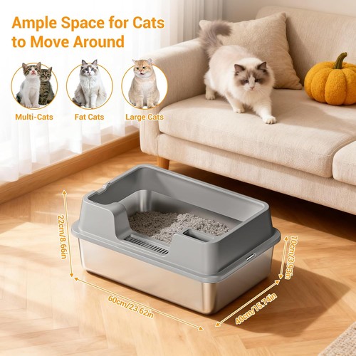 Large stainless steel pet cat - pet,