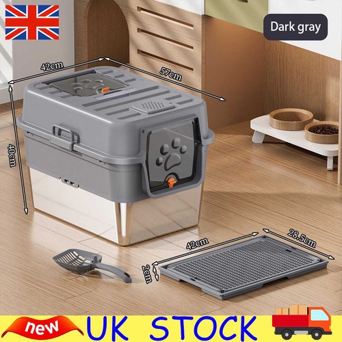 Cat litter tray with - cat, lid