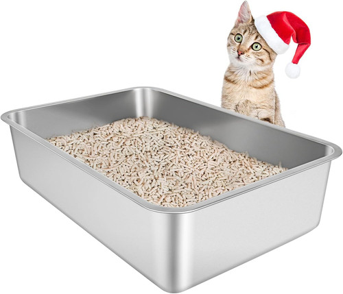 Stainless steel cat - stainless, litter