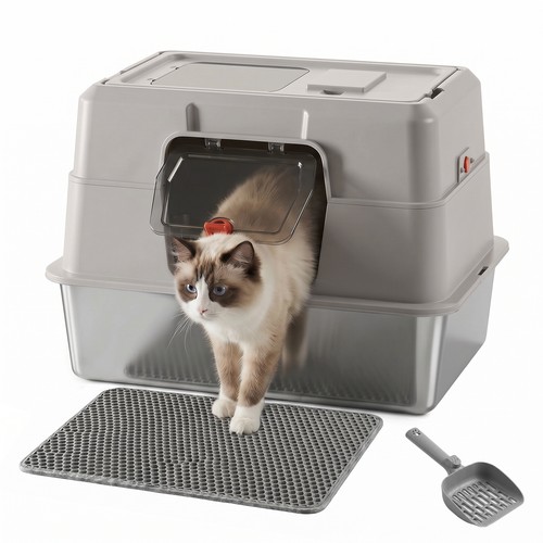 Stainless steel litter box - stainless,