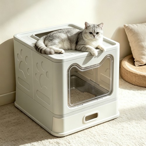Enclosed cat litter - cat,