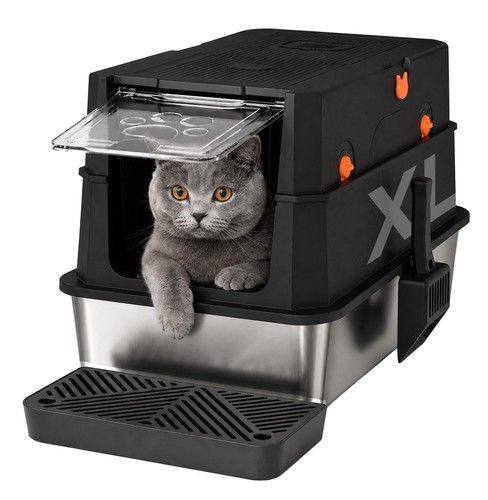Extra large hooded cat - large, litter
