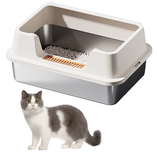 Medium stainless steel pet cat - steel,