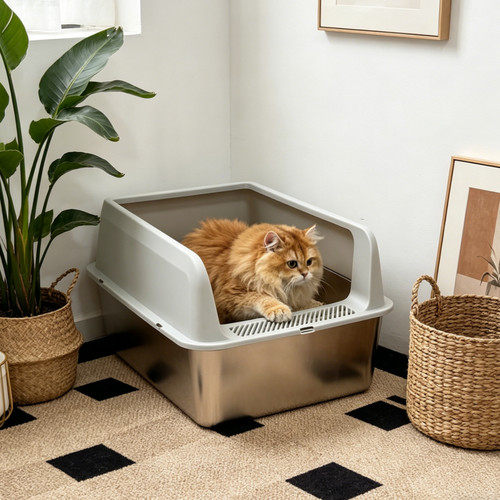 Stainless steel cat litter - xl,