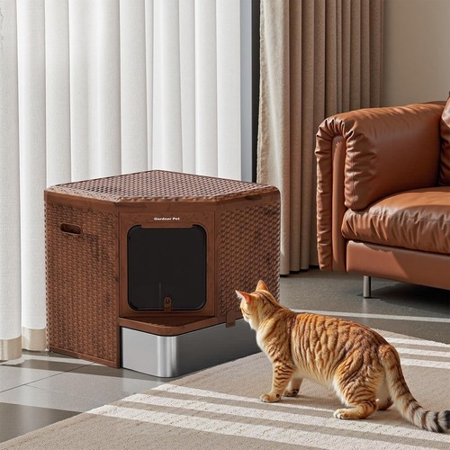 Cat litter box stainless - cat,