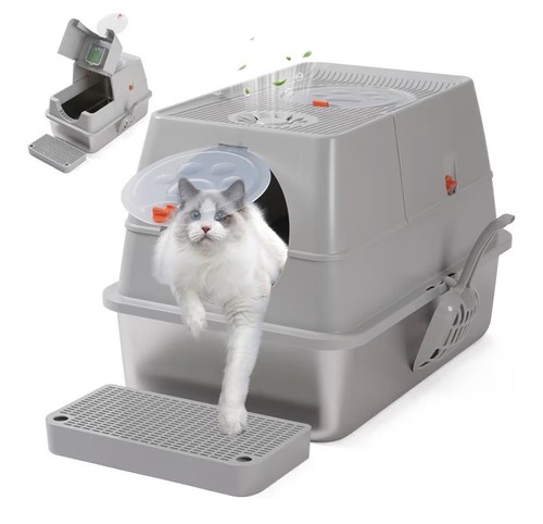 Stainless steel cat - stainless, litter