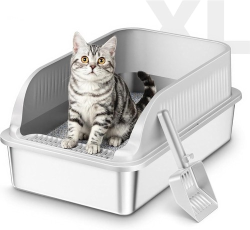 Cat litter tray stainless - cat,